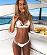 Flower Decorated Bikini Split Swimsuits TL8041