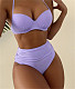 Solid Color High Waist Push Up Bikinis Swimsuit TL2331