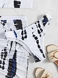 Tie Dye Print Beach Bikini Cover Up 3 Piece Sets L22025