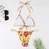 Floral Print Swimsuit Bandage Two Piece Bikini Sets F18