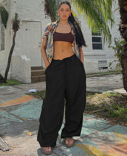 Low Waist Loose Lace Up Casual Pants MA-562