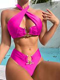 Sexy Solid Color Padded Bikini 2 Piece Swimsuits TL2387
