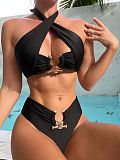 Sexy Solid Color Padded Bikini 2 Piece Swimsuits TL2387