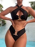 Sexy Solid Color Padded Bikini 2 Piece Swimsuits TL2387