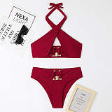 Sexy Solid Color Padded Bikini 2 Piece Swimsuits TL2387