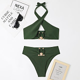 Sexy Solid Color Padded Bikini 2 Piece Swimsuits TL2387