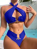 Sexy Solid Color Padded Bikini 2 Piece Swimsuits TL2387