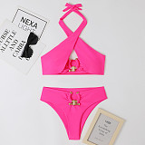 Sexy Solid Color Padded Bikini 2 Piece Swimsuits TL2387