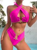 Sexy Solid Color Padded Bikini 2 Piece Swimsuits TL2387