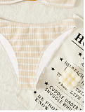 Ribbed Striped Strapless Two Piece Bikini Sets L2303