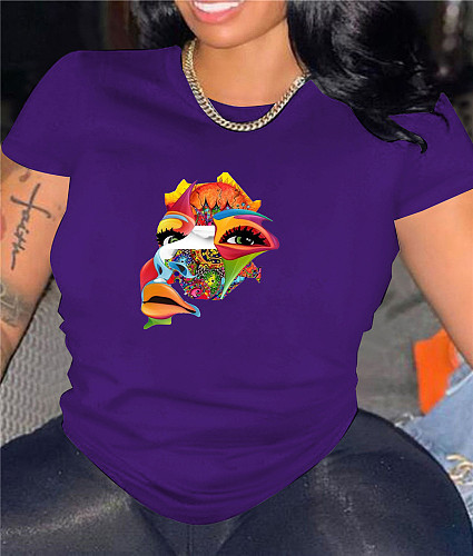 Short Sleeve Round Neck Casual Cotton T-Shirts SD-30503