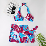 Beachwear Tie Dye Print 3 Piece Bikini Sets TL2208