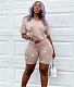 Tie Dye Short Sleeve T Shirt Biker Shorts 2 Piece Set YIM-349