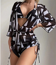 Digital Printed Swimsuit Beach Bikini 3 Piece Sets L2309 Digital Printed Swimsuit Beach Bikini 3 Piece Sets L2309