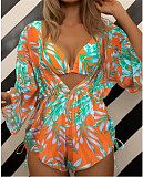 Digital Printed Swimsuit Beach Bikini 3 Piece Sets L2309