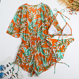 Digital Printed Swimsuit Beach Bikini 3 Piece Sets L2309