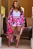 Loose Long Shirt and Shorts Two Piece Set XMY-9433