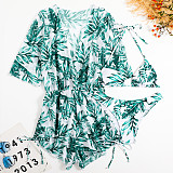 Digital Printed Swimsuit Beach Bikini 3 Piece Sets L2309