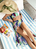 Tie Dye Print Bikinis with Cover Up Skirts LY21023