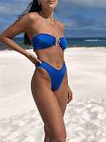 U-shaped Decorative Backless Strapless Split Bikini TL2207