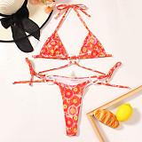 Ring Design Lace Up Bathing Suits Thong Bikini Set XL2203