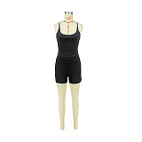 Workout Solid Color Tank Tops Biker Shorts Tracksuit YUM-10050
