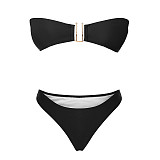 U-shaped Decorative Backless Strapless Split Bikini TL2207