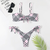 Plaid Push-up Padded Swimwear Two Pieces Bikini TL2203