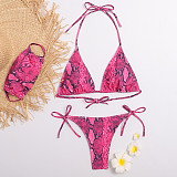 Beach Bikini Bathing Suits with Mask 3 Piece Set F14