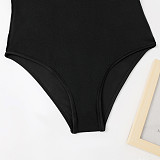 Stripe Ruffle Backless High Waist One Piece Swimsuit TL2378