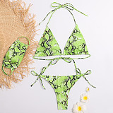 Beach Bikini Bathing Suits with Mask 3 Piece Set F14