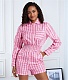 Stripe Print Zipper Long Sleeve Rompers LM-8361
