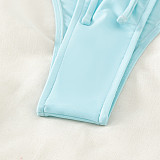 Solid Color Hollow Out Bandage One Piece Swimsuits M3070