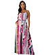 Stripe Print Loose Spaghetti Strap Maxi Dresses XMY-9432