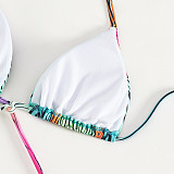 High Stretch Bandage Swimsuit Gradient Split Bikini M3057