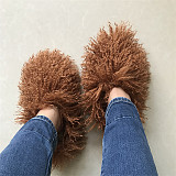 Fluffy Cotton Shoes Indoor Plush Warm Home Slippers RS-0999