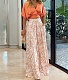 Bat Sleeve Shirts Print Loose Wide Leg Pants Set SHD-9616