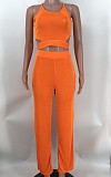 Backless Bandage Crop Tops Wide Leg Pants Outfits XMY-9428