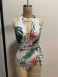 V Neck Beach Wear One Piece Backless Swimsuit XL2228
