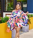 Loose Print Slash Neck Long Sleeve Lantern Dress NK-8626