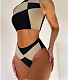 Color Block Patchwork Bikini Split Swimsuit L2301