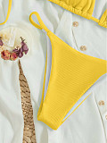 Sexy Solid Color Triangle Split Bikini Swimsuit L2311