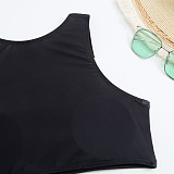 Color Block Patchwork Bikini Split Swimsuit L2301