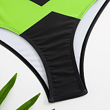 Color Block Patchwork Bikini Split Swimsuit L2301