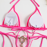 Sexy Halter Bandage Two-piece Swimsuit Triangle Bikini L2321