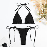 Sexy Halter Bandage Two-piece Swimsuit Triangle Bikini L2321