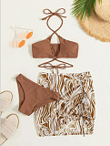 Sexy Mesh Cover Up Skirt 3 Piece Bikini Bathing Suit L2313