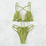 Sexy Bikini Women Solid 2 Pieces Split Swimsuit M3019