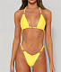 Solid Color Bandage Bikini Thong Two-piece Swimsuit M3039