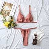 Push-Up Bra Bikini Set 2 Piece Solid Bathing Suit M3018